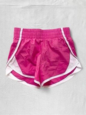 Athletic Works Pink Star 2-Layer Sport Running Shorts, Girls’ Medium (7-8)